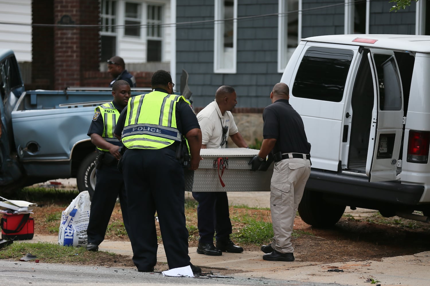 Officer involved crash on Moreland