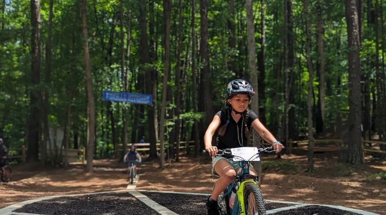 Roswell recently celebrated the grand opening of The Skills Kitchen for emerging bike riders at Big Creek Park, 1600 Old Alabama Road. (Courtesy RAMBO)