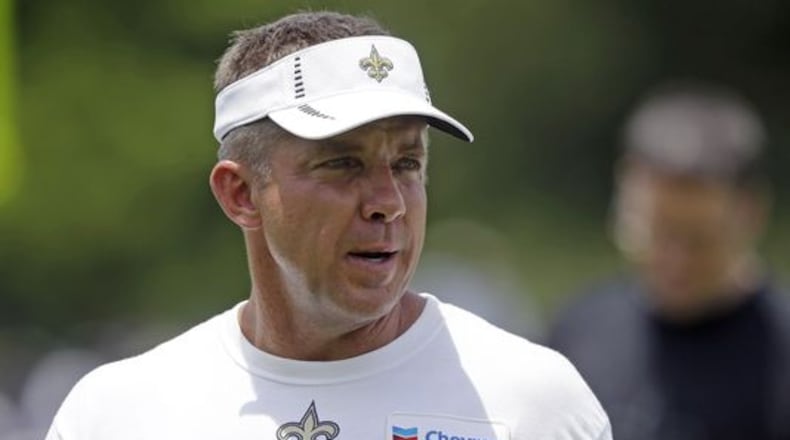 New Orleans Saints coach Sean Payton has a 10-3 mark against the Falcons. (Associated Press)