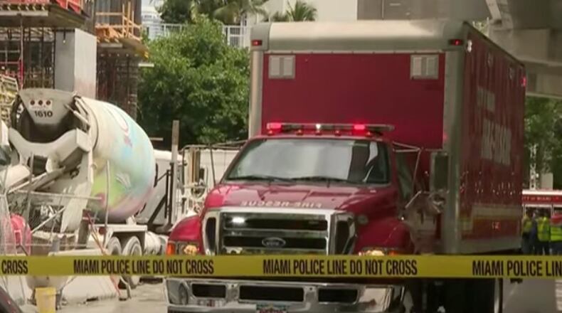 A construction accident in Miami on Wednesday injured several workers.