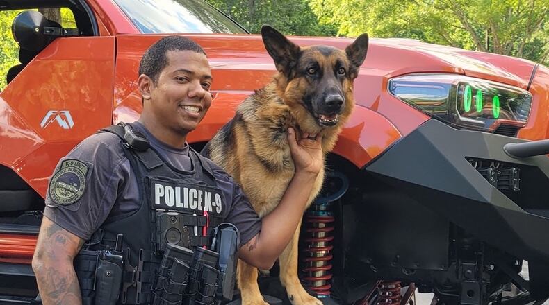 One of three grants Roswell has accepted will help purchase K-9 food, veterinary care, and other supplies for the city’s Explosive Ordinance Detection canine. (Courtesy Roswell Police Department)