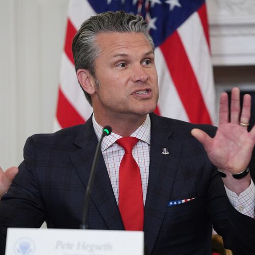 Defense Secretary Pete Hegseth speaks during a roundtable on criminal cartels with President Donald Trump in the State Dining Room of the White House, Thursday, Oct. 23, 2025, in Washington. (AP Photo/Evan Vucci)