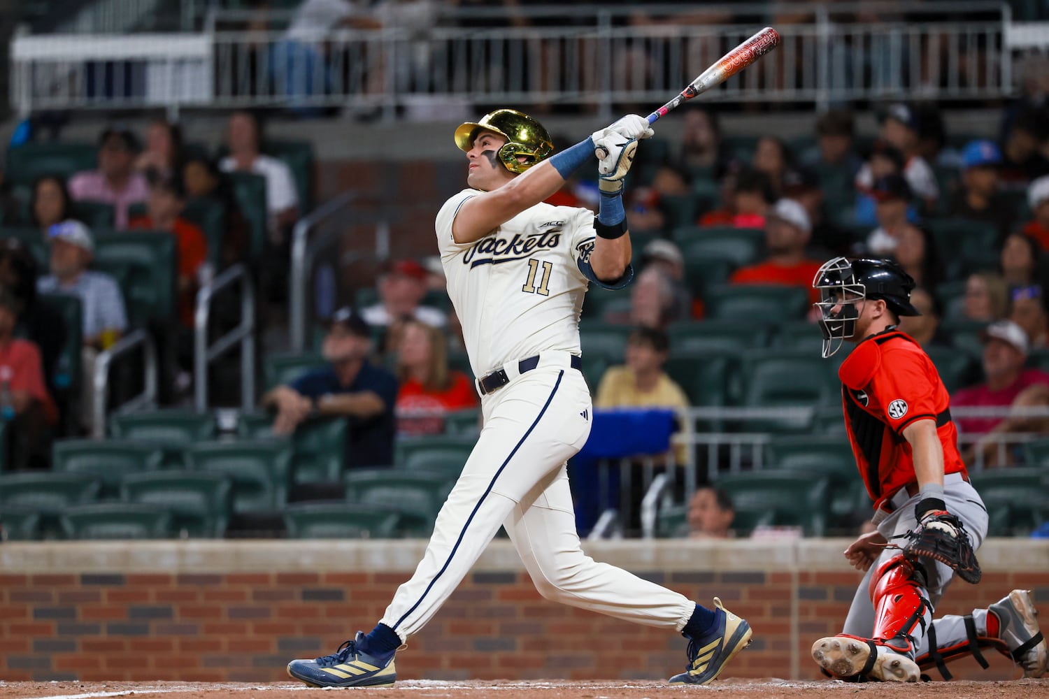 University of Georgia vs Georgia Tech in an NCAA baseball game at Truist Park