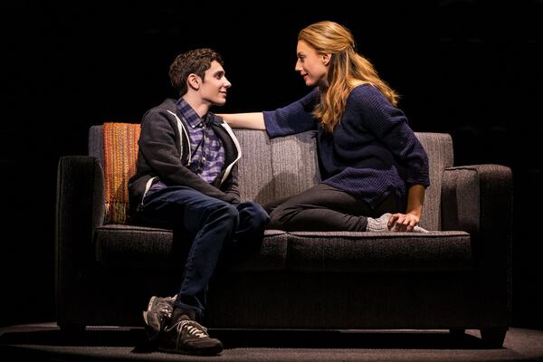 Ben Levi Ross plays Evan Hansen and Jessica Phillips plays his mother, Heidi Hansen, in the touring production of “Dear Evan Hansen.” CONTRIBUTED/MATTHEW MURPHY