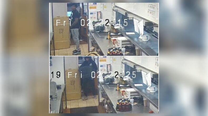 Police are searching for two men they say held up a South Fulton IHOP early Friday while customers were dining inside the restaurant.