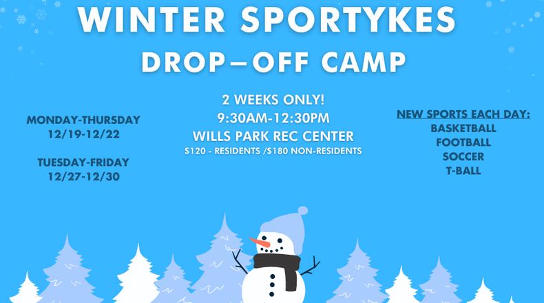 Parents looking to keep their young children active during the upcoming school break, can take advantage of Alpharetta’s Winter Sportykes drop-off camp. COURTESY CITY OF ALPHARETTA