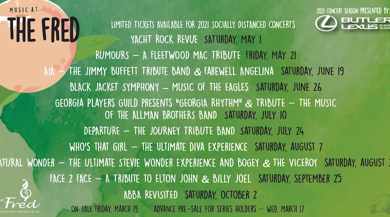 Tribute bands will be on the schedule for the Frederick Brown Jr. Amphitheater shows this summer. Courtesy FBJ Amphitheater