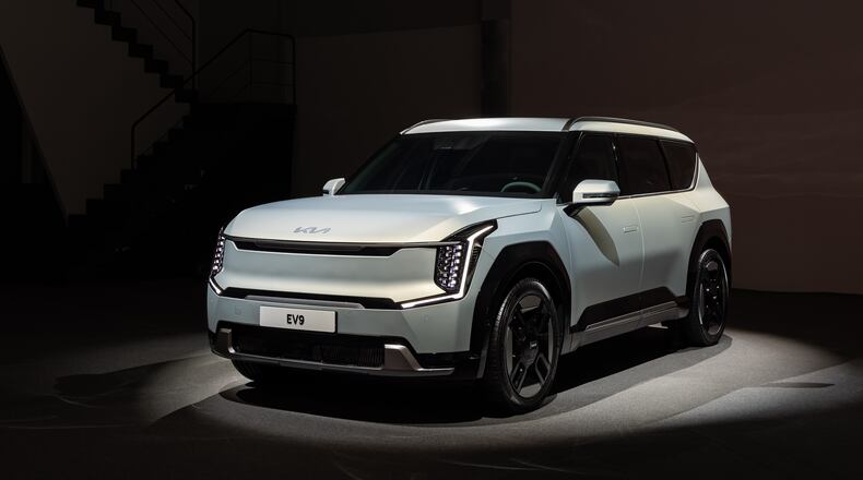 Kia unveiled the EV9 for the first time in North America at the 2023 New York International Auto Show. The automaker says it will manufacture at its existing Georgia factory in West Point. (Handout)