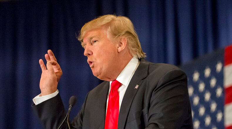 Republican presidential candidate Donald Trump speaks at a campaign stop in Hilton Head Island, S.C., Wednesday, Dec. 30, 2015. (AP Photo/Stephen B. Morton)