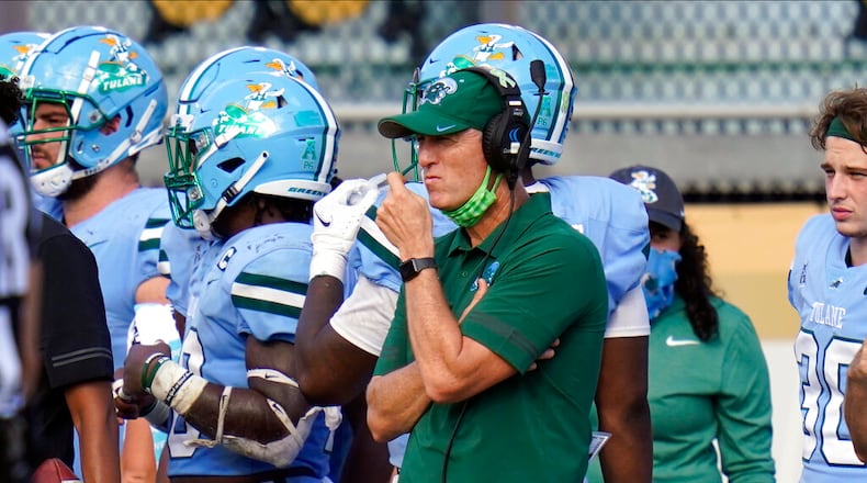 Tulane coach Willie Fritz looks like he will be the next coach at Georgia Tech. (AP Photo/John Raoux)