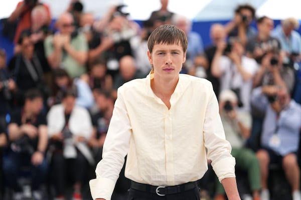 Director Harris Dickinson poses for photographers at the photo call for the film 'Urchin' at the 78th international film festival, Cannes, southern France, Saturday, May 17, 2025. (Photo by Lewis Joly/Invision/AP)