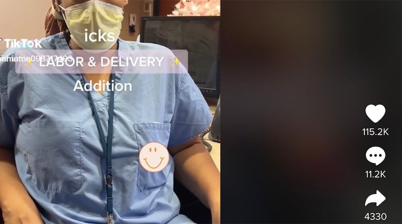 Nurses were apparently fired after a TikTok video of complaints about patients in the labor and delivery department appeared online. (screenshot)