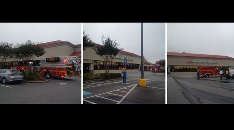 An antique store in Norcross caught fire Tuesday morning.