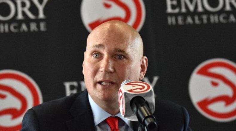 Hawks GM Travis Schlenk. (HYOSUB SHIN / HSHIN@AJC.COM)