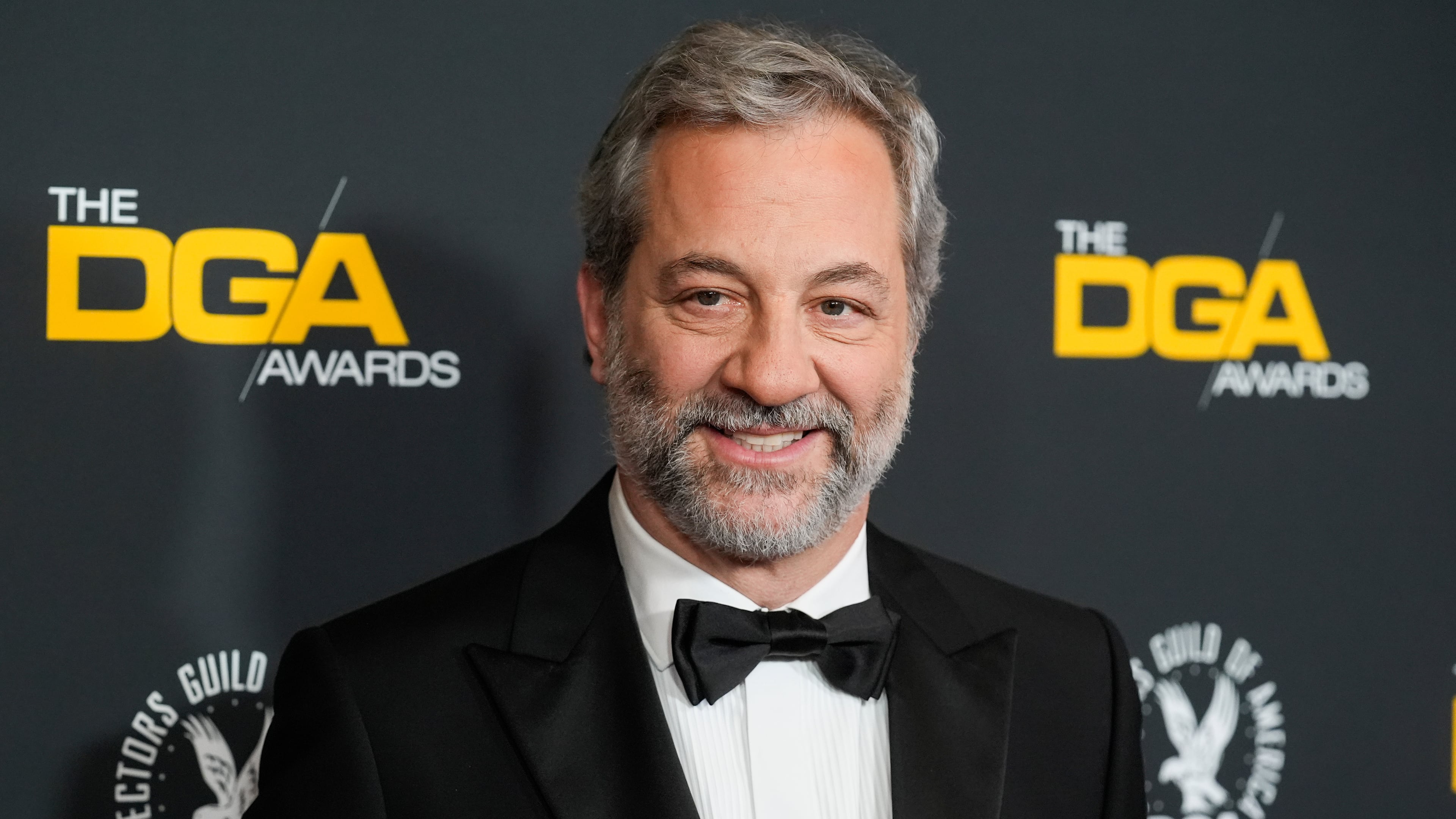 FILE - Judd Apatow arrives at the 77th Directors Guild of America Awards on Saturday, Feb. 8, 2025, in Beverly Hills, Calif. (AP Photo/Chris Pizzello, File)