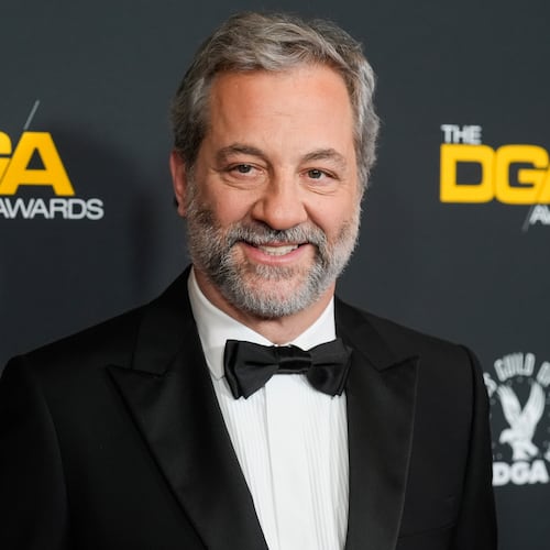 FILE - Judd Apatow arrives at the 77th Directors Guild of America Awards on Saturday, Feb. 8, 2025, in Beverly Hills, Calif. (AP Photo/Chris Pizzello, File)