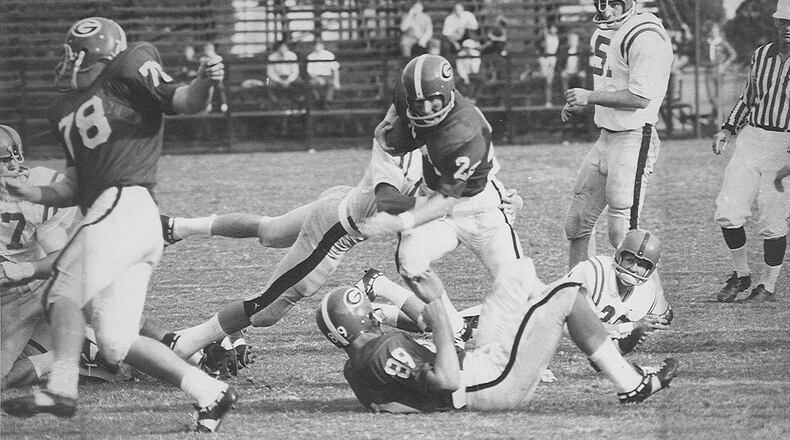 Kent Lawrence (24) starred for two SEC championship teams at Georgia and then on as a state court judge in Athens-Clarke County. (UGA)