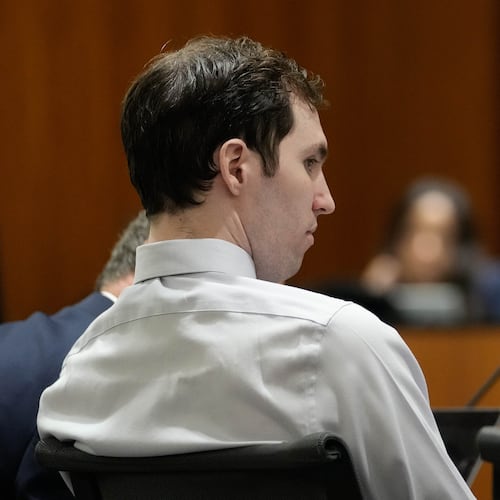 Tyler Robinson, accused in the fatal shooting of Charlie Kirk, appears during a hearing in 4th District Court in Provo, Utah, on Friday, June 12, 2026. (Francisco Kjolseth /The Salt Lake Tribune via AP, Pool)