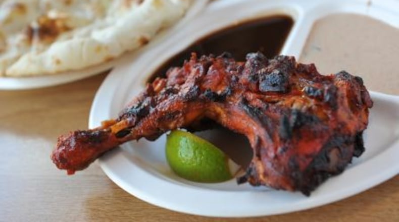 Fall Dining Guide at Zyka in Decatur. FOOD: Tandoori chicken and Naan bread (Beckysteinphotography.com) Tandoori chicken and naan at Zyka.