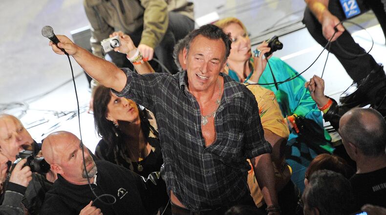 ASBURY PARK, NJ - JANUARY 14: Singer/songwriter Bruce Springsteen performs during the 2012 Light of Day Concert Series "New Jersey" at the Paramount Theatre on January 14, 2012 in Asbury Park, New Jersey. (Photo by Mike Coppola/Getty Images)