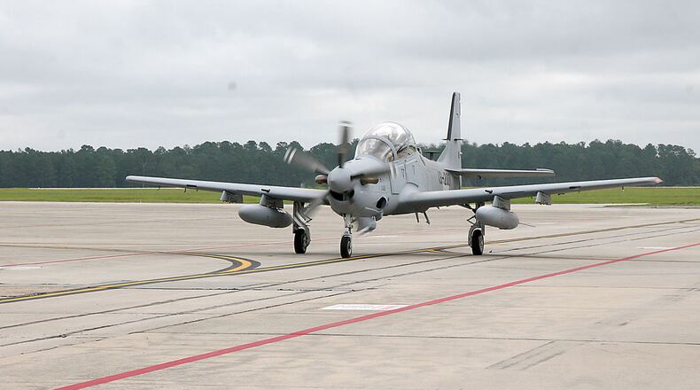 The plane that crashed Monday was an A-29A Super Tucano such as the one pictured. (Credit: Valdosta Daily Times)