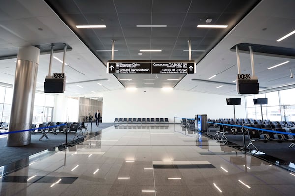 A section of Concourse D is completed as part of Phase 2 at the Atlanta airport renovation. Like most large airport construction projects, this one leveraged tens of millions in federal grant funding. (Miguel Martinez/AJC)