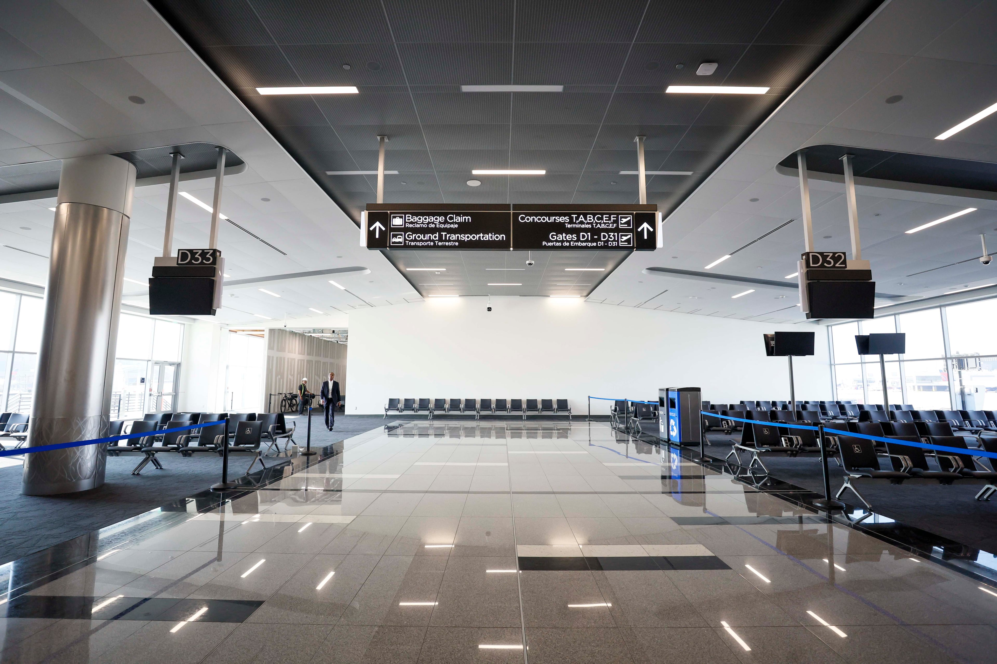 A section of Concourse D is completed as part of Phase 2 at the Atlanta airport renovation. Like most large airport construction projects, this one leveraged tens of millions in federal grant funding. (Miguel Martinez/AJC)