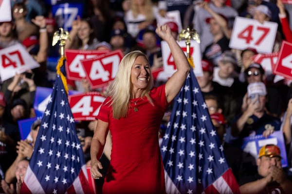 U.S. Rep. Marjorie Taylor Greene, R-Rome, has long been a popular figure at rallies for President Donald Trump. 