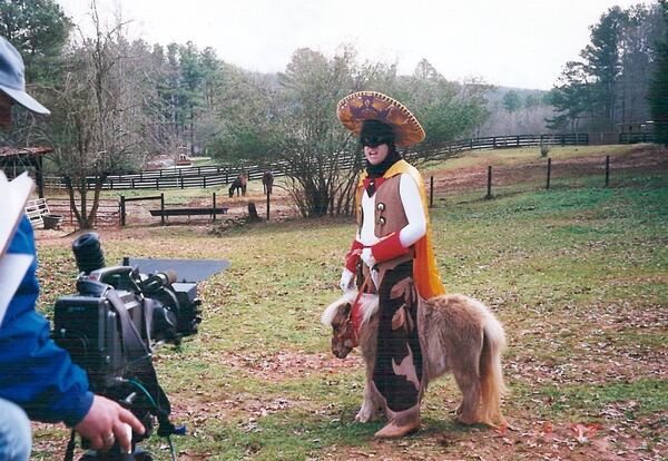George Lowe tapes a promo for "Space Ghost: Coast to Coast" in 1996. (Courtesy of Dave Willis) 