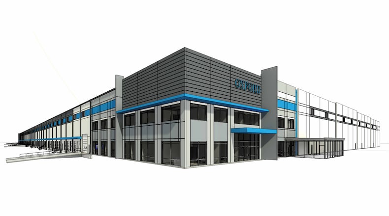This is a rendering of a planned distribution center by Oxford Industries in Toombs County.