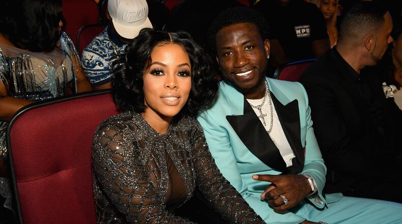 LOS ANGELES, CA - JUNE 25: Keyshia Ka'oir (L) and Gucci Mane attend 2017 BET Awards at Microsoft Theater on June 25, 2017 in Los Angeles, California. (Photo by Paras Griffin/Getty Images for BET)