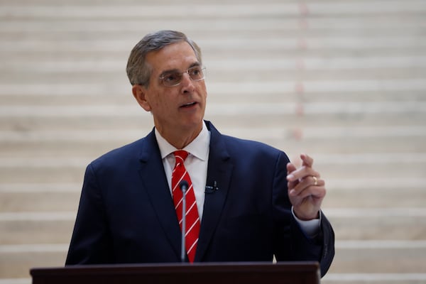 Secretary of State Brad Raffensperger is a Republican candidate for governor.