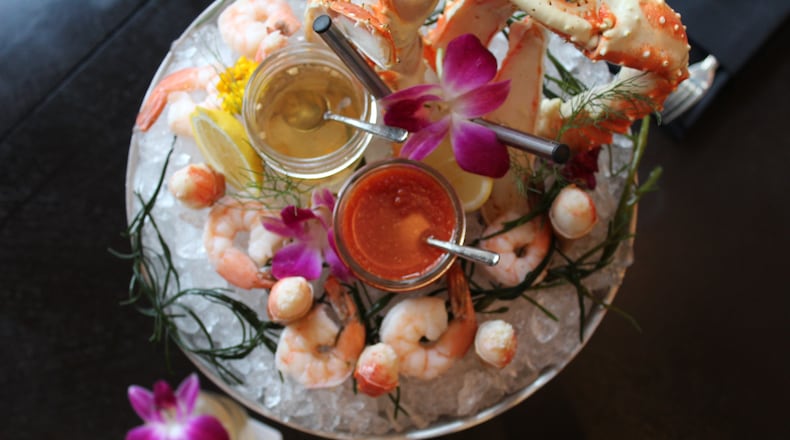 A seafood tower plus a a feather punch with Absolute Elyx will also be available at Bar Margot for Valentine's Day. HANDOUT / M-Squared Public Relations.