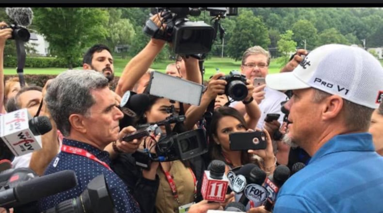 Jeff Hullinger, an Atlanta TV anchor going on 40 years, has been a familiar face with local viewers. He speaks with Chipper Jones after the former Brave was inducted into the Hall of Fame.