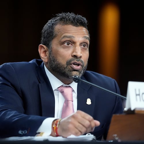 FBI Director Kash Patel testifies during the Senate Judiciary hearing on Oversight of the Federal Bureau of Investigation, Tuesday, Sept. 15, 2026 in Washington. (AP Photo/Manuel Balce Ceneta)