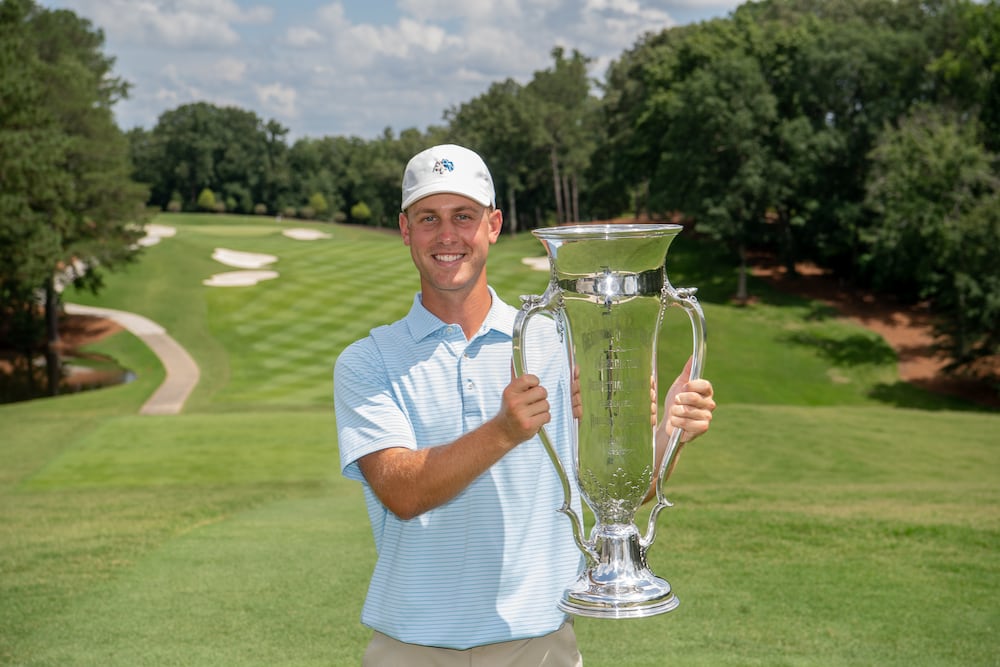 Bo Blanchard poses with his trophy at Atlanta Country Club.
