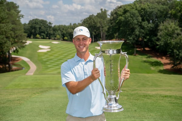 Bo Blanchard poses with his trophy at Atlanta Country Club.
