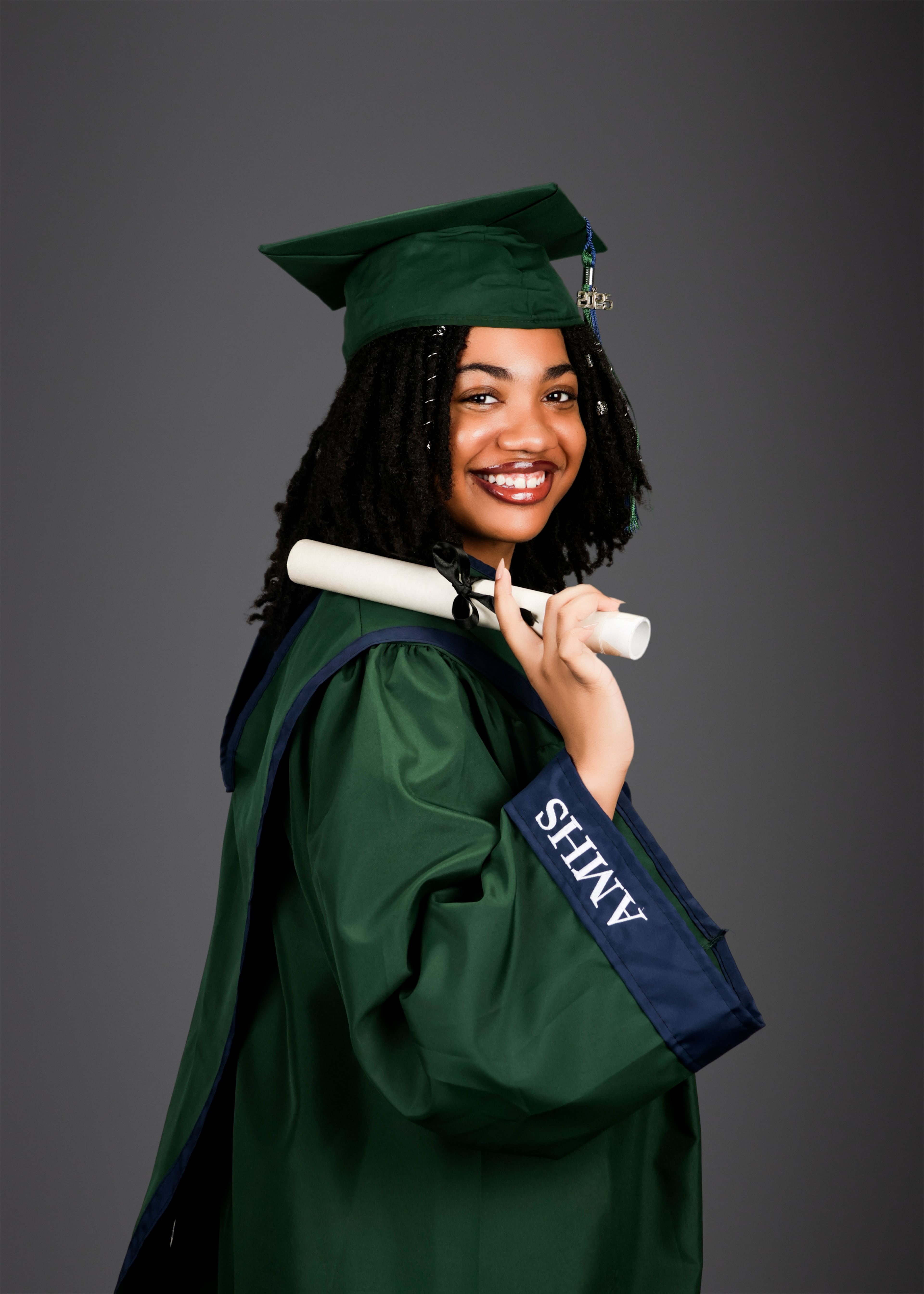 Morgan Spruill is the 2025 valedictorian of Arabia Mountain High School in DeKalb County. Spruill plans to study mechanical engineering at Georgia Tech. “I worry about what the political, economic and environmental climate of America will look like in the future. I fear my hard work will amount to nothing if everything around me crumbles.” (Handout)