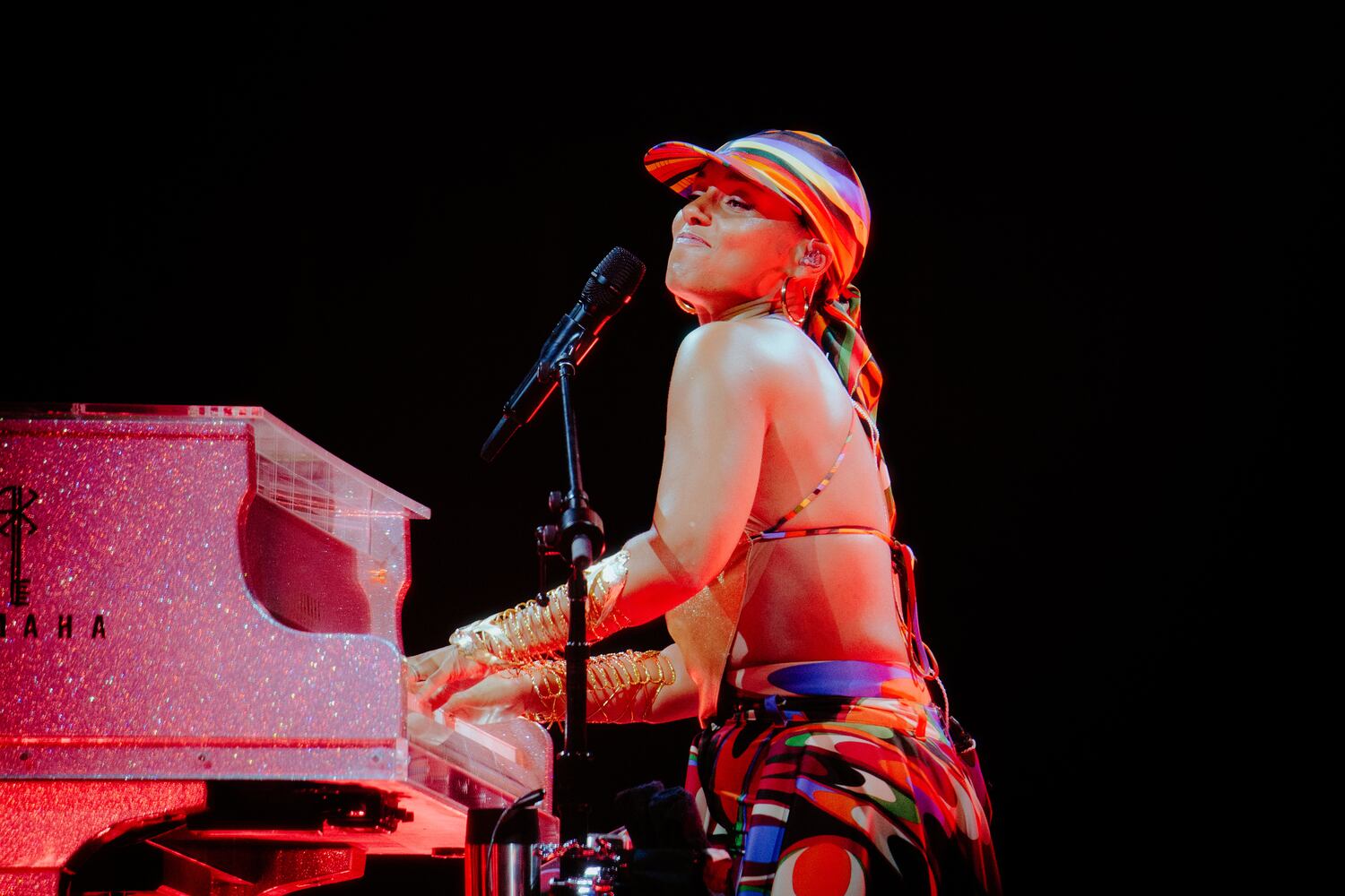 Alicia Keys dazzles fans at State Farm Arena on July 3, 2023. (Sophie Harris for The Atlanta Journal-Constitution).
