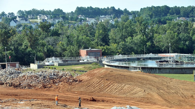 The Snapfinger Creek Advanced Wastewater Treatment Facility is being expanded and upgraded as part of a $1.35 billion countywide infrastructure project designed to improve DeKalb County’s water and sewer system. HYOSUB SHIN / HSHIN@AJC.COM