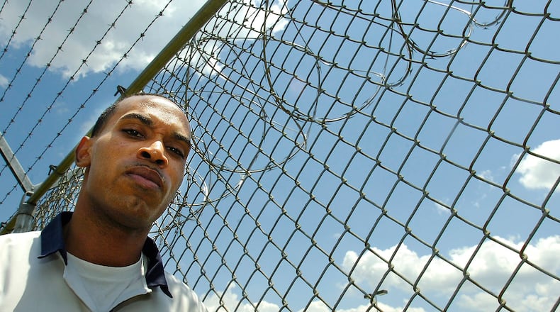 Genarlow Wilson in the prison yard at the Burrus Correctional Training Center in 2007.