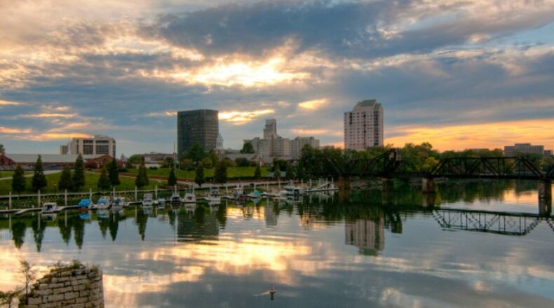 The city of Augusta's skyline along the Savannah River CONTRIBUTED BY: Augusta Convention & Visitors Bureau.