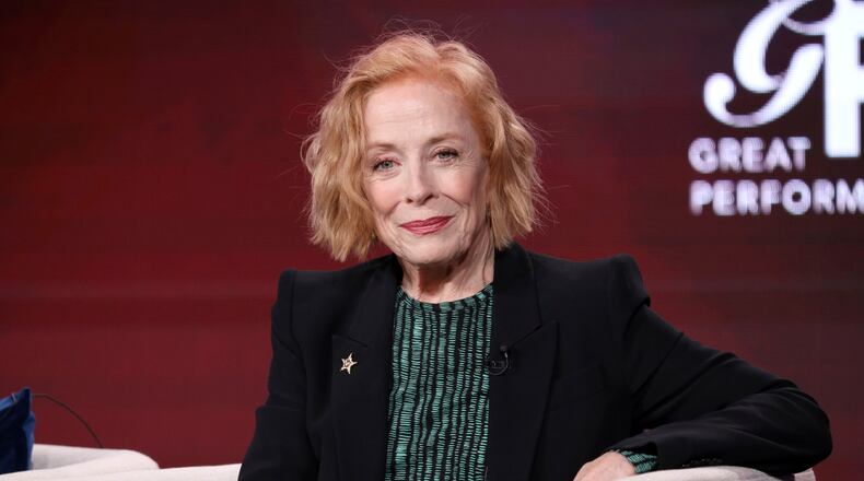 Holland Taylor speaks at the Great Performances "Ann" and "Gloria: A Life" panel during the PBS Winter 2020 TCA Press Tour at The Langham Huntington, Pasadena on Friday, Jan. 10, 2020, in Pasadena, Calif. (Photo by Willy Sanjuan/Invision/AP)