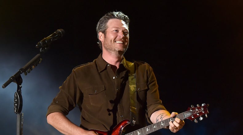 Blake Shelton will headline Shaky Boots Saturday night with a 9 p.m. set. Photo: Getty Images.