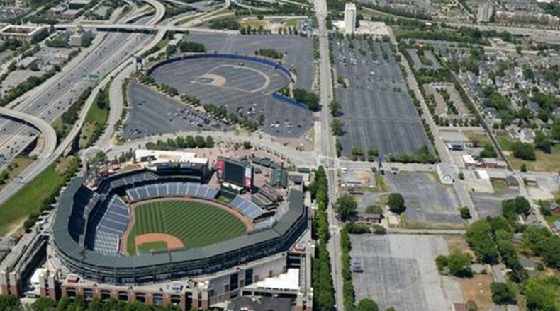 Turner Field and downtown Atlanta