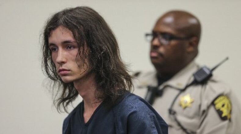 Jeffrey Hazelwood, in a file image from a previous court appearance, told a judge Friday he is not receiving his medication while in jail. (John Spink/jspink@ajc.com)