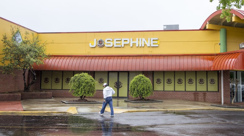 The front of Josephine Lounge in the Northeast Plaza in Brookhaven, Georgia, on Monday, April 23, 2018. (REANN HUBER/REANN.HUBER@AJC.COM)