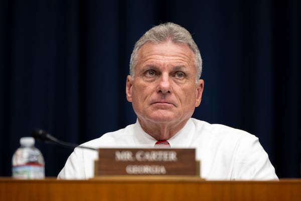U.S. Rep. Buddy Carter, R-St. Simons Island, is seen during a House Energy and Commerce hearing on budget reconciliation, in Washington, DC on May 13, 2025. (Nathan Posner for the Atlanta Journal-Constitution)