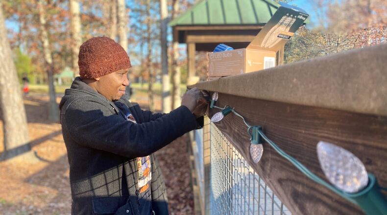 The City of Dunwoody is setting up thousands of lights to make Brook Run Park shine during December.
