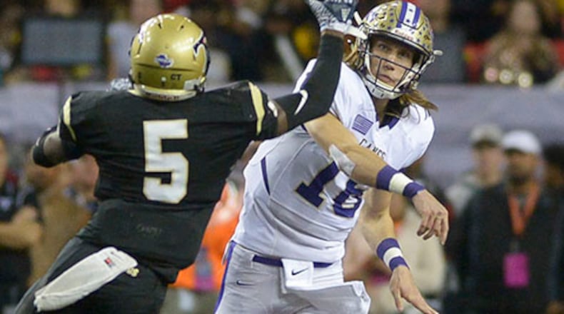 Trevor Lawrence is the consensus No. 1 player nationally in the 2018 graduating class. He is committed to Clemson. (Daniel Varnado/Special to AJC)
